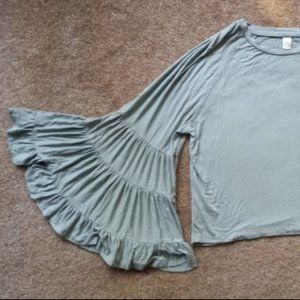 Ruffle Sleeve Top/Blouse